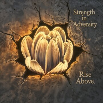 stength in adversity - rise above