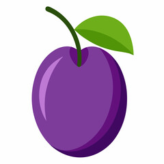 plum isolated on white