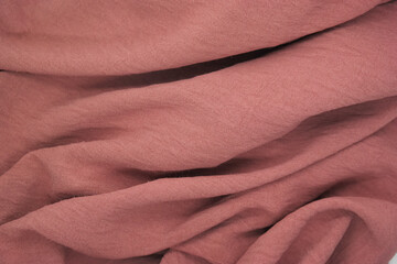 Abstract texture a wrinkled peach blanket