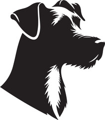 Creative Dog Silhouette white background