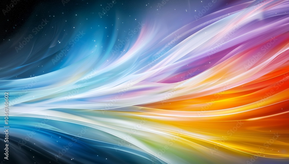 Poster abstract digital background with light beams and glowing lines