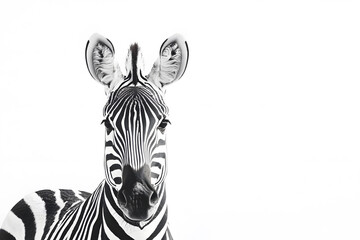 Zebra isolated on white background