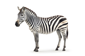 Fototapeta premium Zebra isolated on white background