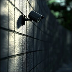 Obraz premium Exploring the Security Landscape A Close-Up on Surveillance Technology and Its Impact