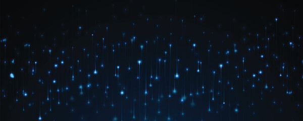 Abstract digital light ray  technology vector background with glowing particles