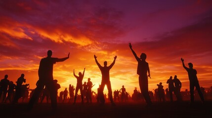Fototapeta premium The Celebration at Sunset