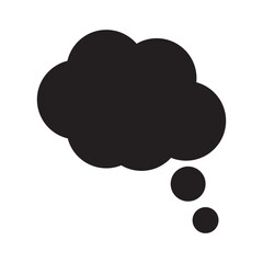 black and white speech bubble icon. Think or speech bubble icon. Thought Comic Speech bubble vector illustration.