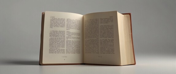 Obraz premium Book isolated against a clean white background, showcasing its transparent design and elegant shape