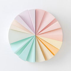 Obraz premium Top view 3d pie chart isolated on white