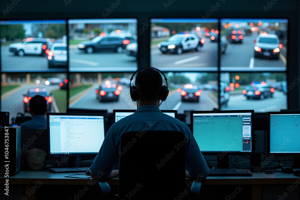 Poster operators use advanced technology coordinate emergency responses involving police medical teams disp
