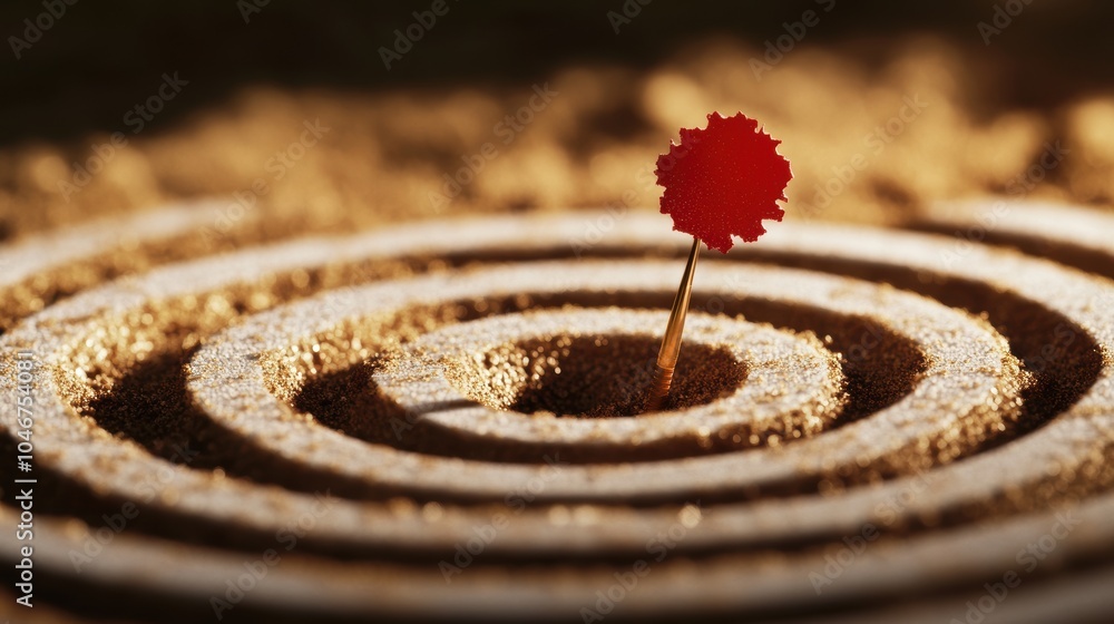 Aufkleber a photograph of a bullet hole in a target, highlighting the curved path of the bullet trajectory.