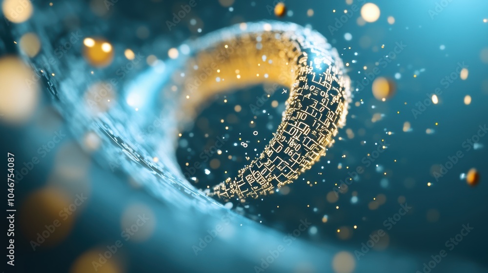 Poster a close up shot of a complex mathematical formula describing the curved trajectory of a projectile i
