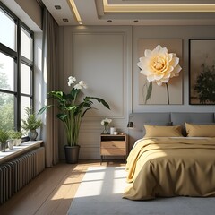 modern living room. . Interior, generate, AI