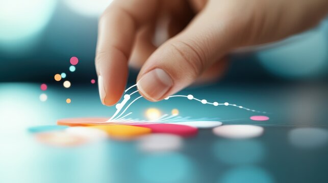 A close up of a hand pointing to a curved line on a chart, highlighting the critical role of data interpretation in understanding performance.