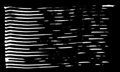 Hintergrund mit gemalten weissen Streifen auf schwarz als unordentlicher Hintergrund