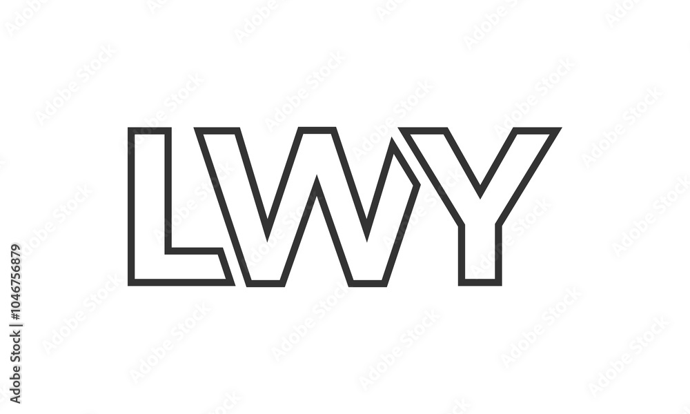 Fototapete lwy logo design template with strong and modern bold text. initial based vector logotype featuring s