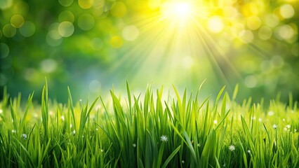 Fototapeta premium fresh green grass on spring background