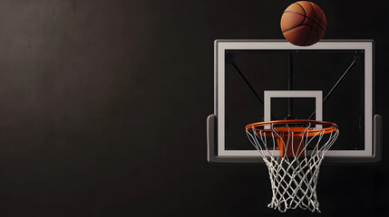 Fototapeta premium Swish! Basketball's perfect arc.