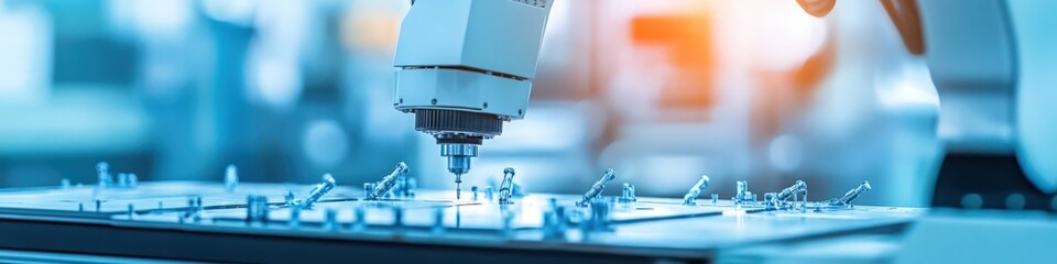 High-tech nanotechnology in manufacturing, showcasing precision nanomachines