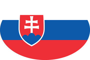 Fototapeta premium Oval shaped national flag of the European country of SLOVAKIA