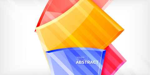 Vector abstract color geometric shapes. Illustration For Wallpaper, Banner, Background, Card, Book Illustration, landing page