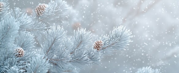 The Pine Branch in Snow