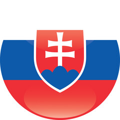 Sphere shaped national flag of the European country of SLOVAKIA