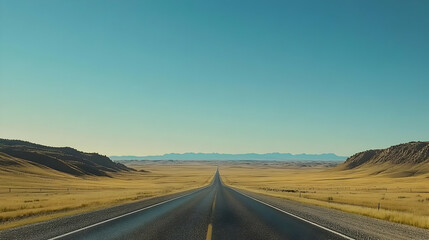 Expansive Road Stretching into the Horizon