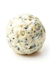 Gorgonzola cheese ball isolated on white background