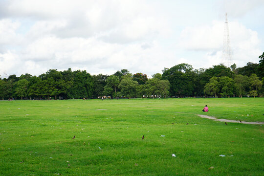The beautiful view of Kolkata Maidan during day time