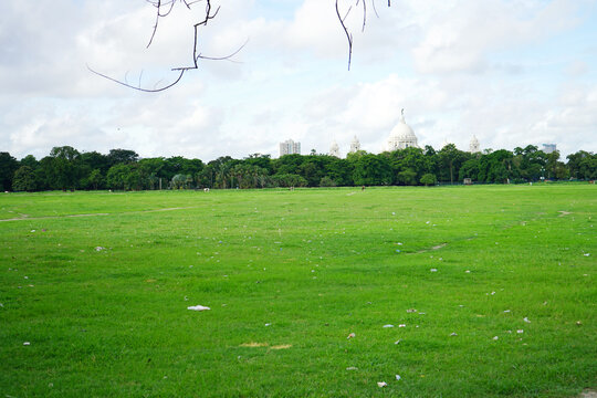 The scenic beauty of Kolkata maidan from where Victoria Memorial Hall is Visible
