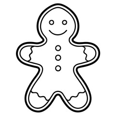 gingerbread man isolated on white