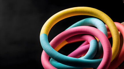 Fototapeta premium Hula Hoop Twirl: Colorful Fun!