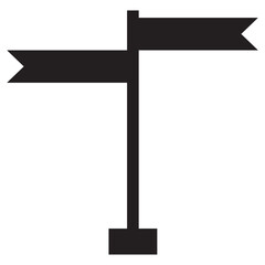 Signpost and direction icon. vector illustration.