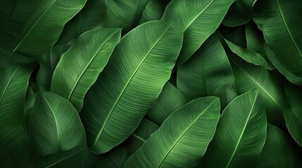 Large Dark Green Leaves Filling the Frame