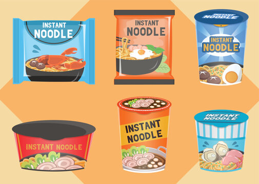 Instant Noodles Cup and Sachets Instant Noodlesset many flavors