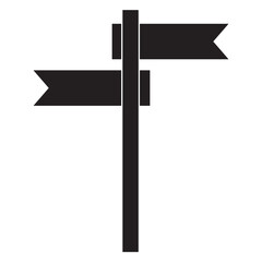 Signpost and direction icon. vector illustration.