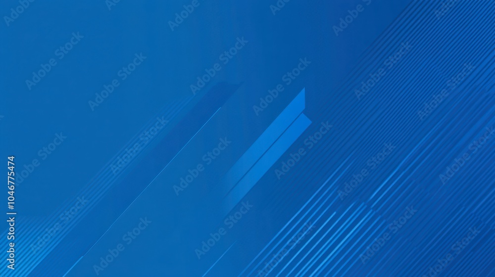 Poster abstract blue background with dynamic lines and shapes