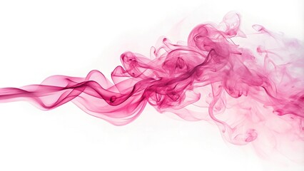 Obraz premium pink color smoke isolated on white background Close-Up