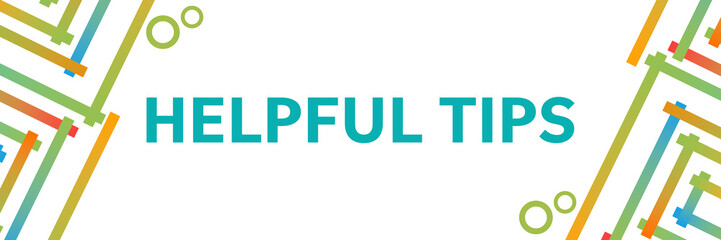 Helpful Tips Colorful Squares Borders Elements Horizontal 