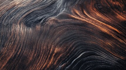 Fototapeta premium Dark cedar wood surface with polish
