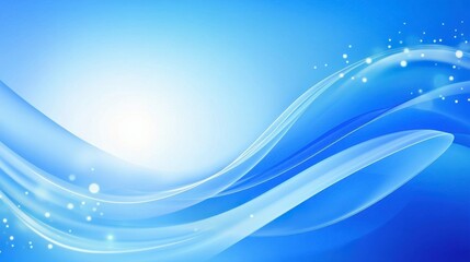 Gentle Blue Waves with Sparkling Light Effects