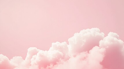 Fototapeta premium Photo of, Pink background with subtle gradients and whimsical cloud formations for design, banner template