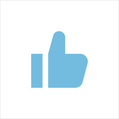 Thumb up like icon button vector logo art illustration.eps