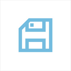 Save document button icon vector logo art illustration.eps