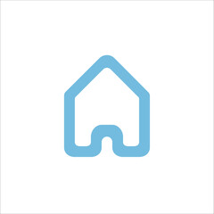 home icon button vector logo art illustration.eps