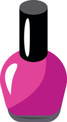 Pink Nail Polish Vector Illustration. Flat Style Beauty Element.