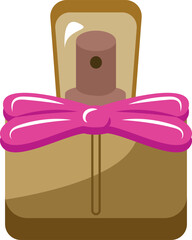 Vector Perfume Bottle Flat Glamour Illustration.