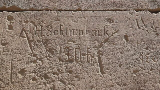 Sudan, Nubia, Naga, Schliephack explorator carving