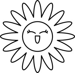 cute happy flower